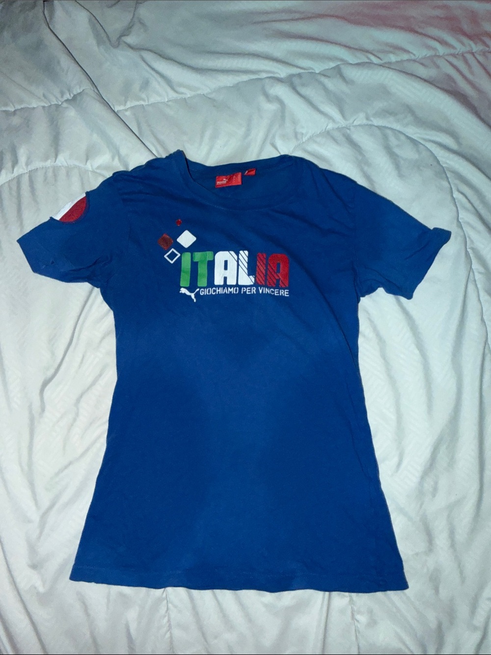 Y2K Puma Royal Blue Italia Graphic Tee